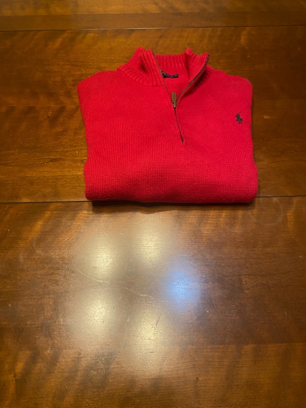 Polo Ralph Lauren Red Knitted Quarter Zip Men’s L